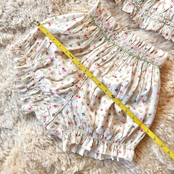 ✨🪷🍧DÔEN ‘Elle & Dew’ Silk Cottage Breeze Floral Embroidered Loungewear Set XS✨ - Picture 12 of 17